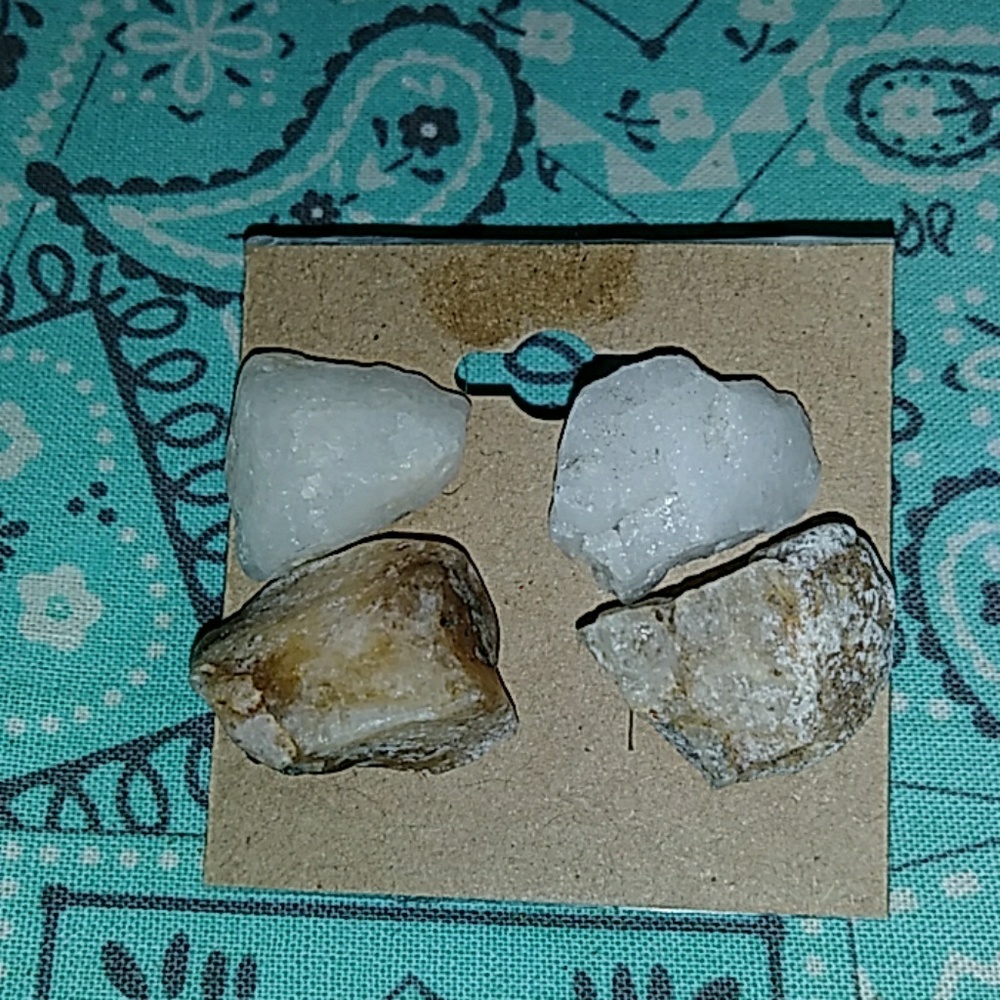 Handmade stone earrings